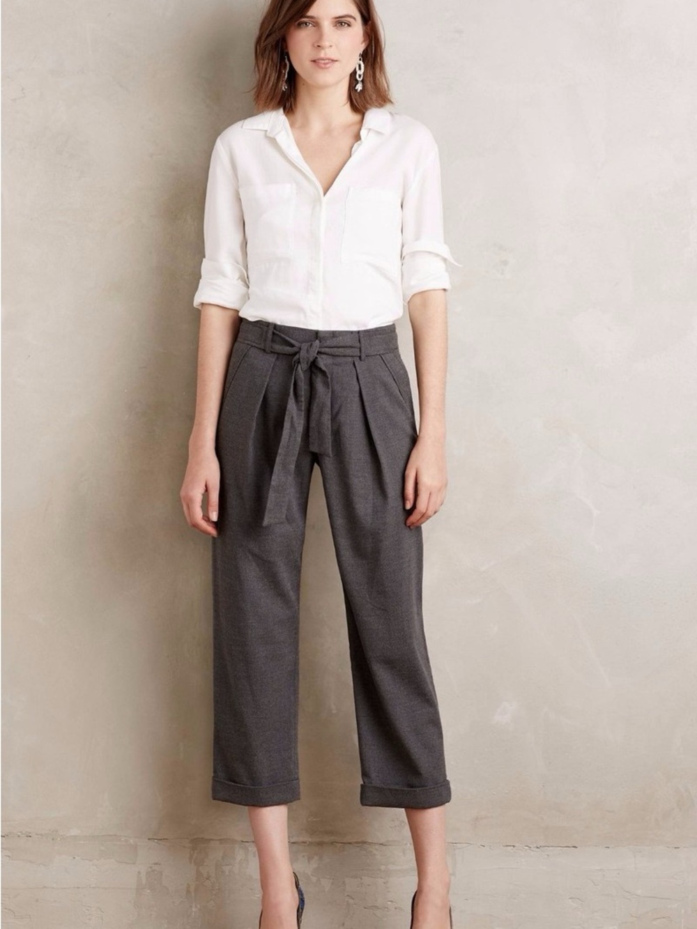 Anthropologie Belted Barton Trousers